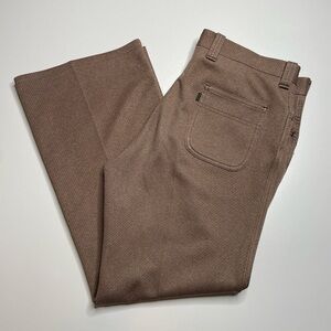 Vintage 70’s Levis Panatela Bell Bottom Pants Brown Gentlemen’s Cut 36X29 RARE